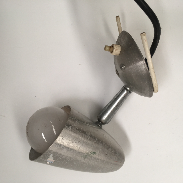 LAMP, Bedside Light (Clip On) - 1950s 60s Silver